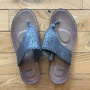 Gray Perforated Women’s Sandals
